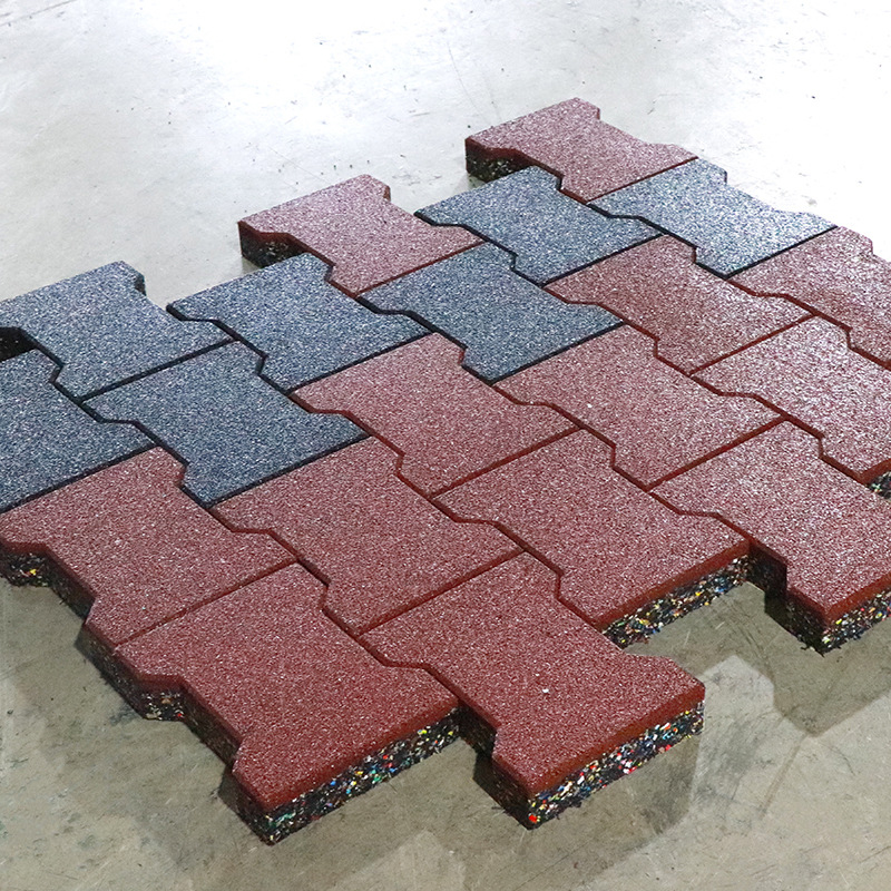 Rubber I-Shaped Floor Tiles